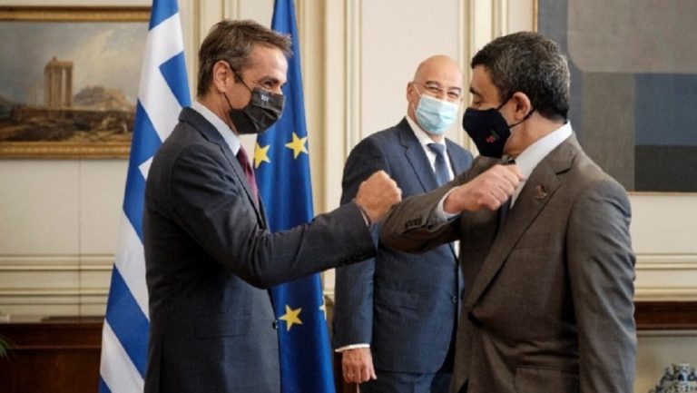 Συνάντηση του πρωθυπουργού Κυρ. Μητσοτάκη με τον Υπ.Εξ. των ΗΑΕ