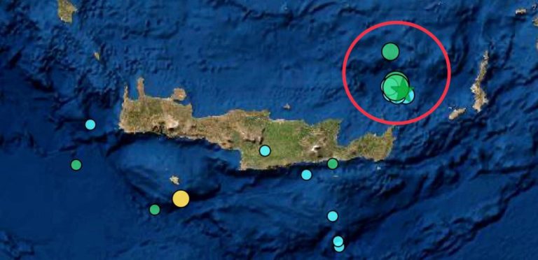 Σεισμός 5,2 Ρίχτερ βόρεια της Σητείας