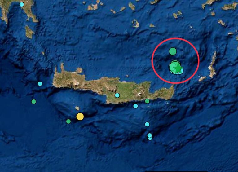 Σεισμός 5,1 R μεταξύ Κρήτης & Καρπάθου – Χουλιάρας: Φθίνουσα η πορεία του φαινομένου