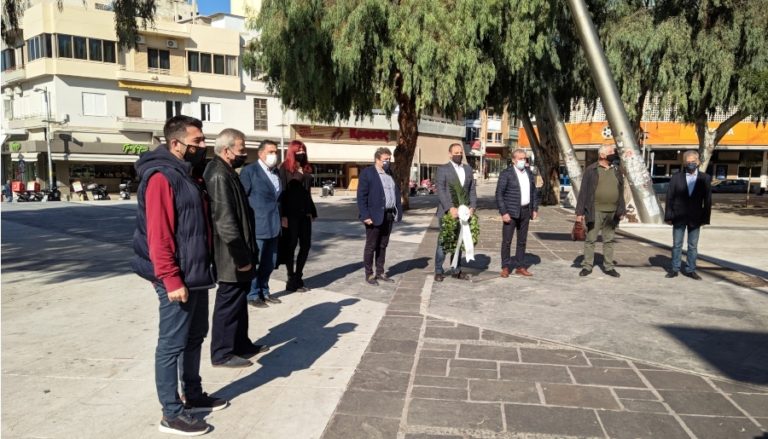 Ηράκλειο: Με κατάθεση στεφανιών η γιορτή του Πολυτεχνείου