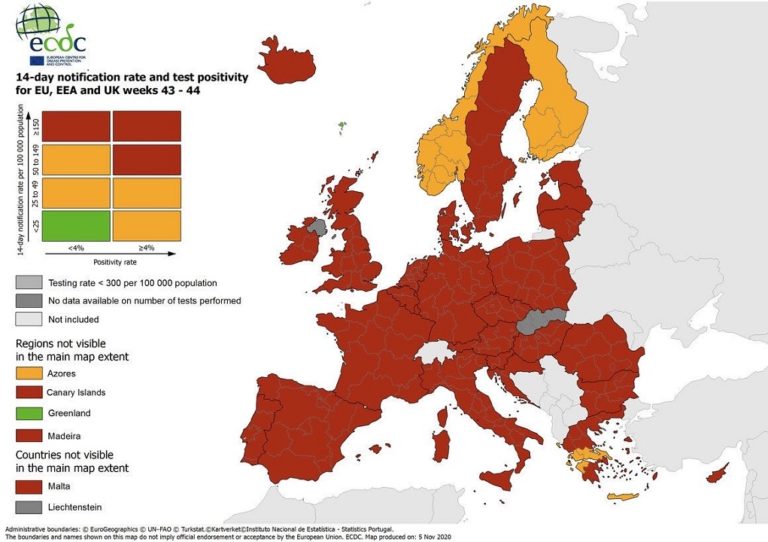 Ισπανία: Από 23 Νοεμβρίου υποχρεωτικό τεστ PCR σε τουρίστες 65 χωρών – Εξαιρούνται περιοχές της Ελλάδας