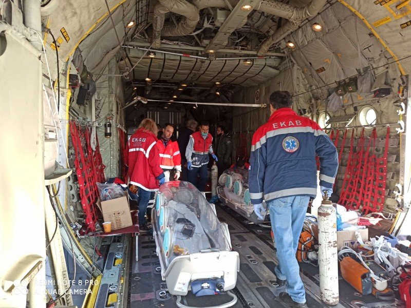 Καβάλα: Με επιτυχία η πρώτη αεροδιακομιδή τριών ασθενών από τη Δράμα