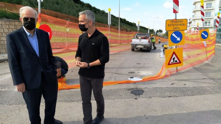 Ηράκλειο: Επίσκεψη στα έργα στην οδό Αρχιεπισκόπου Μακαρίου