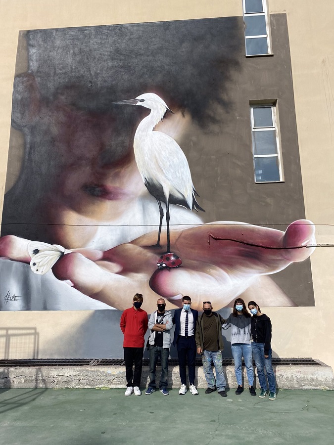 Θεσσαλονίκη: ‘Ενα γκράφιτι με περιβαλλοντικό μήνυμα στο 7ο Λύκειο Καλαμαριάς (video)