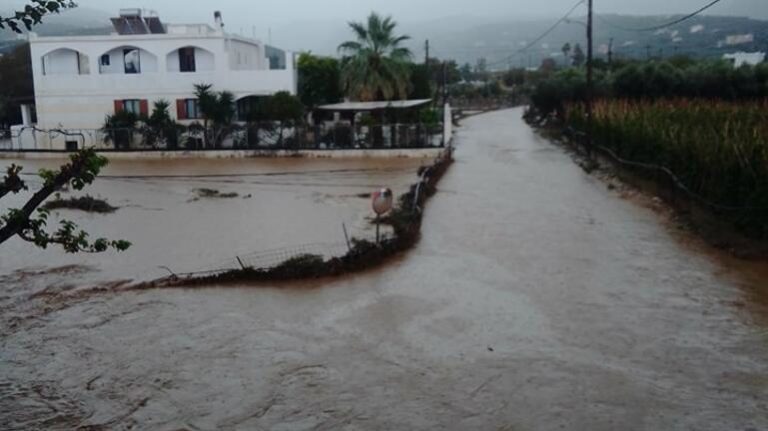 Μεγάλες καταστροφές στο Ρέθυμνο από την κακοκαιρία