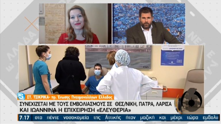 Στ. Τσικρικά, πρ. Πνευμονολόγων: Η ελπίδα έχει έρθει με το επίτευγμα της επιστήμης: το εμβόλιο