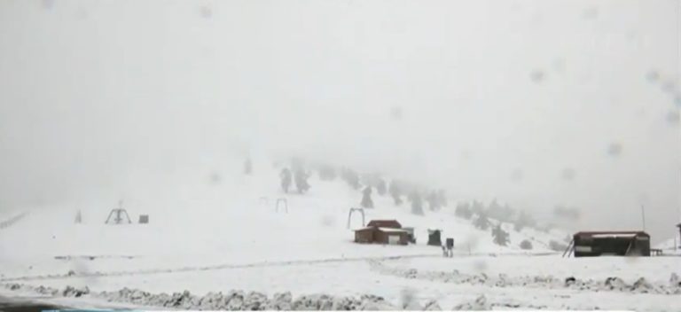 Κλειστό το χιονοδρομικό της Βασιλίτσας παρά τη χιονόπτωση (video)