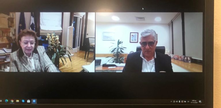 Μεσσηνία: Τηλεδιάσκεψη Μενδώνη – Καφαντάρη για τα έργα Πολιτισμού του Δήμου Πύλου Νέστορος