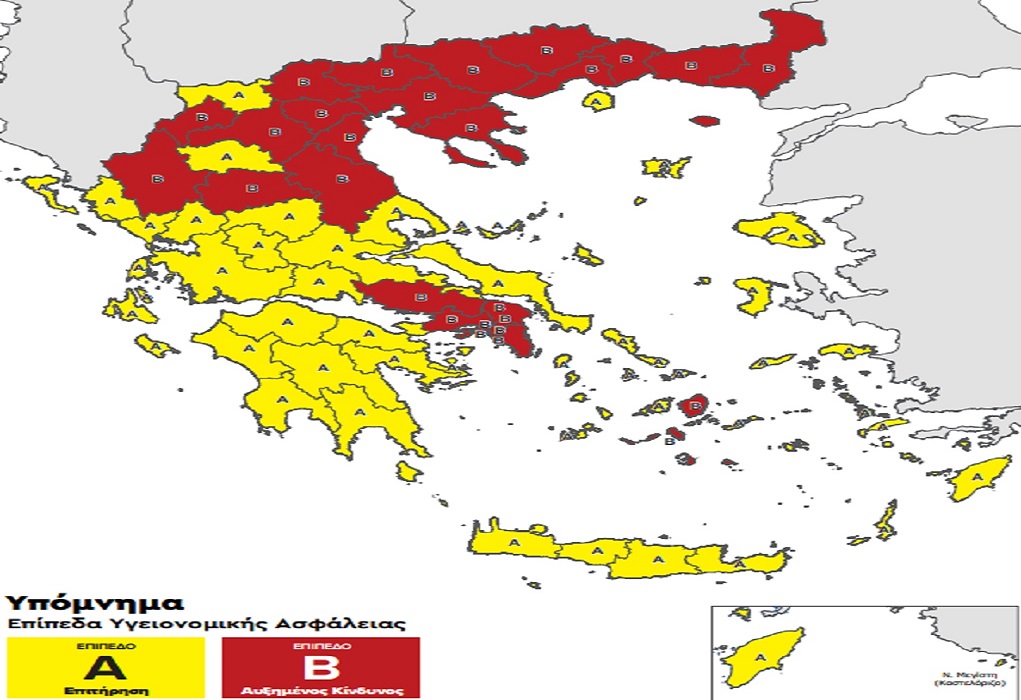 Χάρτης Υγειονομικής Ασφάλειας: Ποιες περιοχές μπαίνουν στο κόκκινο – Τι ισχύει για τις κίτρινες