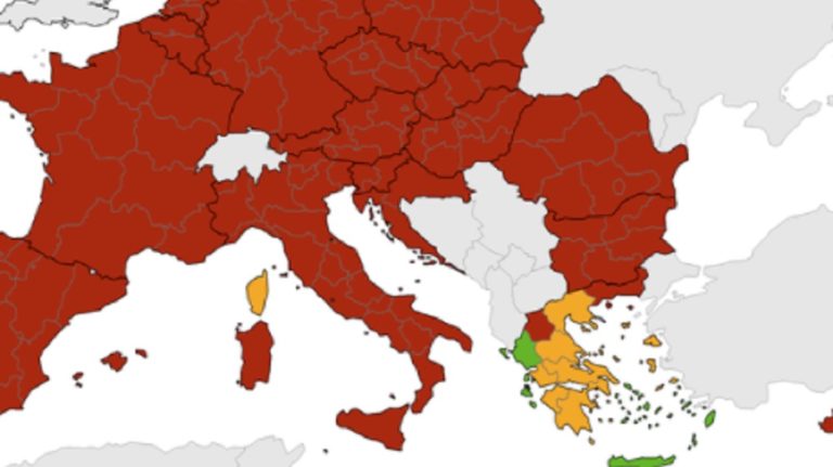 Στο “πράσινο” η Ήπειρος, η Κρήτη και πολλά νησιά, με βάση τον νέο χάρτη του ECDC