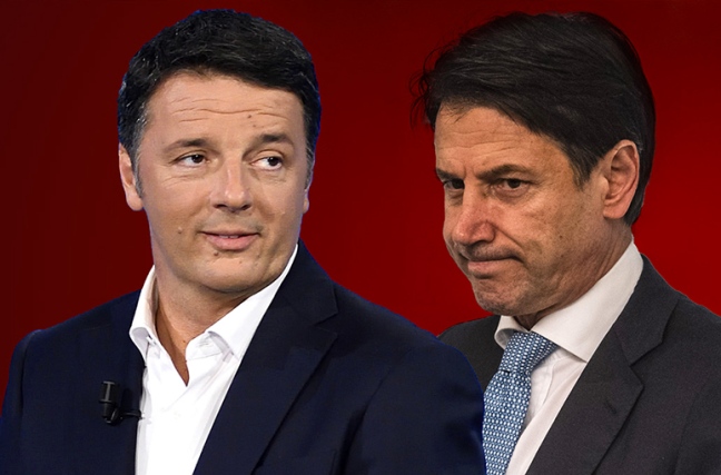 O Renzi (αριστερά) και ο Conte (δεξιά) (espresso.repubblica.it)