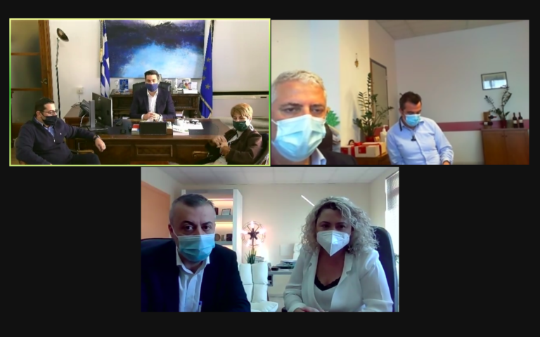 Τηλεδιάσκεψη με θέμα την υγειονομική κατάσταση στα Χανιά