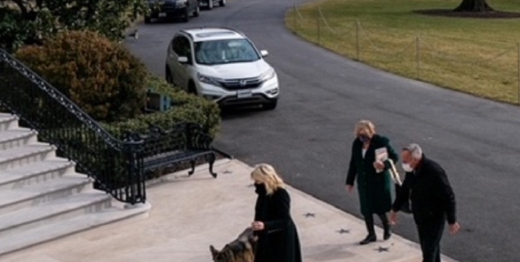 Oι δύο ποιμενικοί του ζεύγους Μπάιντεν έφτασαν στον Λευκό Οίκο (εικόνες)