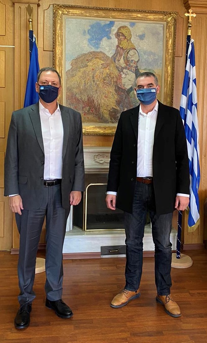 Συνάντηση Μ. Χνάρη με τον Υπ. Αγροτικής Ανάπτυξης και Τροφίμων Σπήλιο Λιβανό
