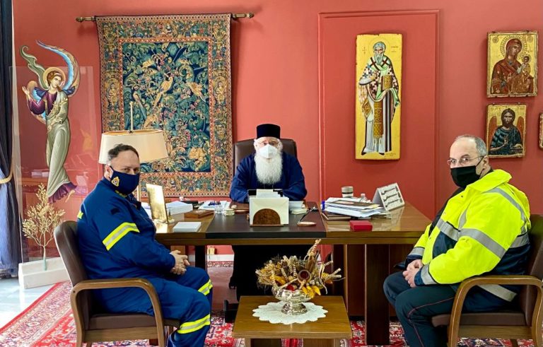 Στον Μητροπολίτη ο νέος Διοικητής της Πυροσβεστικής Υπηρεσίας Βόλου