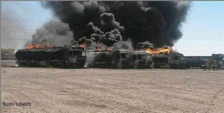 Πύρινη λαίλαπα με βυτιοφόρα καυσίμων στα σύνορα Ιράν – Αφγανιστάν