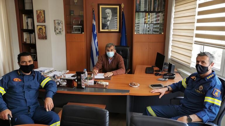 Στο Δήμο Αμαρίου ο νέος Διοικητής της Πυροσβεστικής Υπηρεσίας Ρεθύμνου