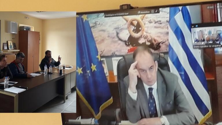 Θέματα πρωτογενούς τομέα σε τηλεδιάσκεψη Γ. Πλακιωτάκη με τον Αγροτικό Σύλλογο Ιεράπετρας