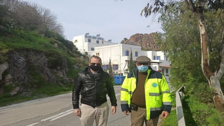 Αυτοψία ΕΑΓΜΕ στην Πάτμο για τις κατολισθήσεις από τις βροχοπτώσεις