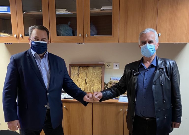 Κομοτηνή:Συνάντηση Ε. Στυλιανίδη με τον πρόεδρο των καπνοπαραγωγών