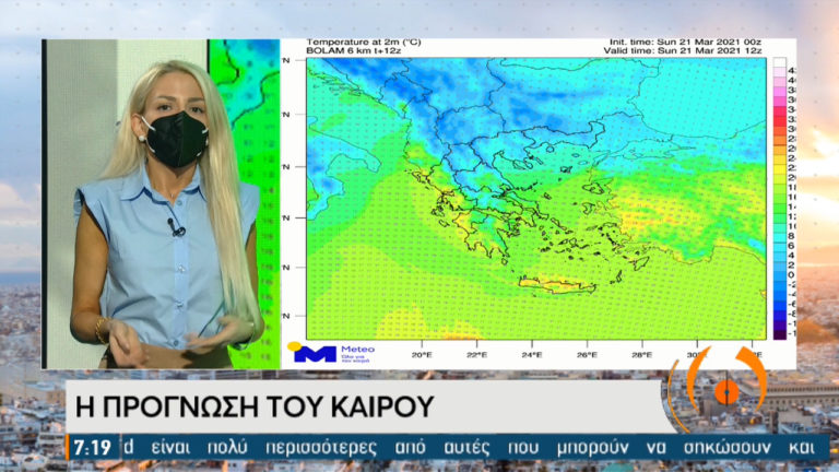 Ο καιρός με την Πάττυ Σπηλιωτοπούλου – Χιόνια πιθανότατα μέχρι και τα βόρεια προάστια την 25η Μαρτίου (video)