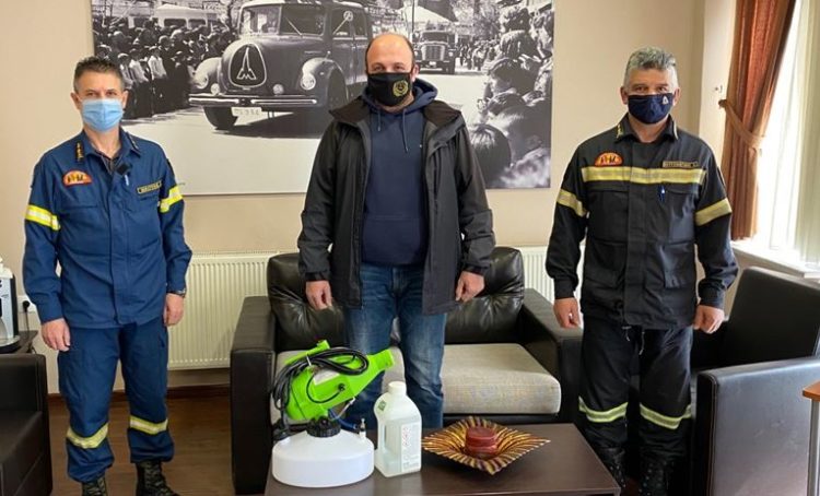 Δωρεά απολυμαντή στην Πυροσβεστική Υπηρεσία Φλώρινας