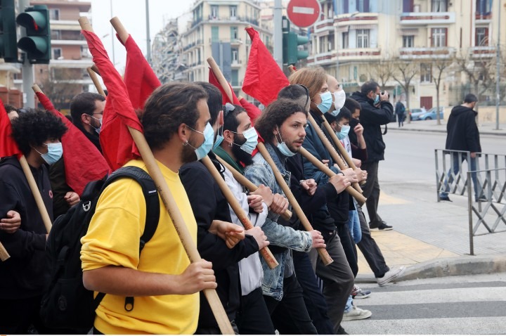 Θεσσαλονίκη: Πορεία φοιτητών κατά της εκκένωσης της κατάληψης του ΑΠΘ
