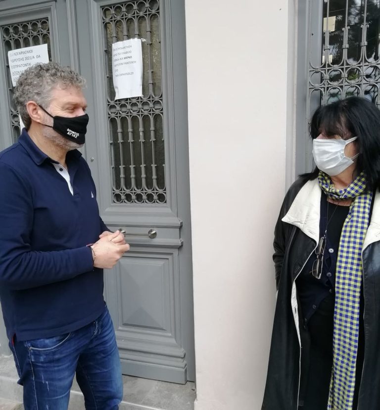 Συνάντηση της Α. Βαγενά με τον δήμαρχο Αγιάς