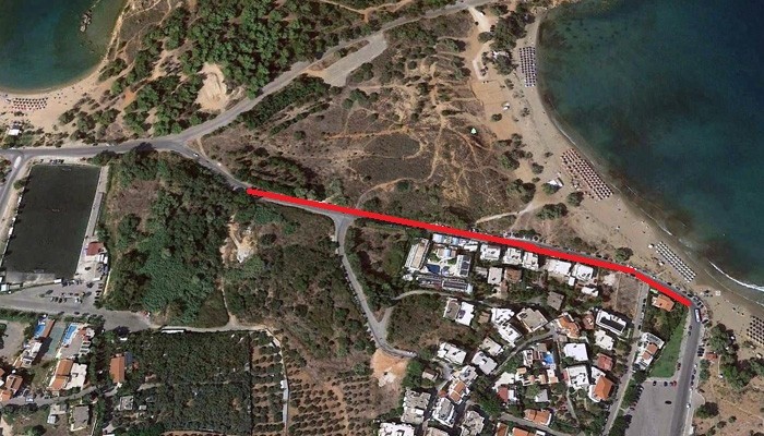 Αυτοψία Σημανδηράκη στα έργα στον κόμβο προς Χρυσή Ακτή