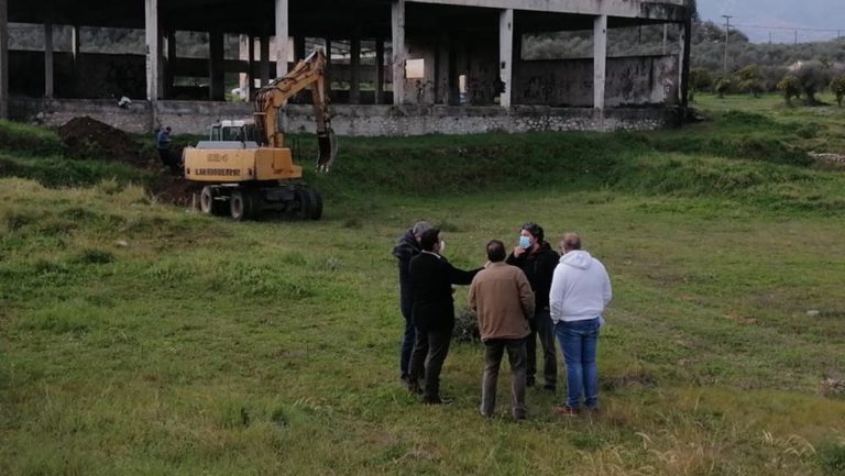 Γεωτεχνικές εργασίες στο χώρο του νέου μουσείου της Σπάρτης