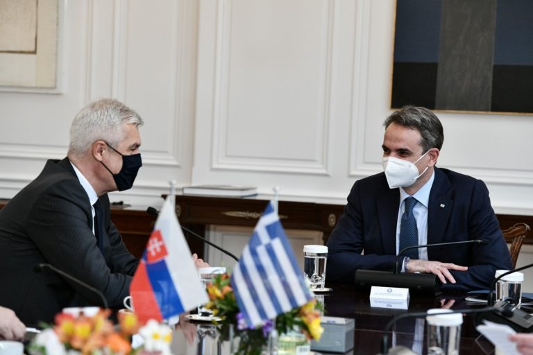 Συνάντηση Κυρ. Μητσοτάκη με Ι. Κόρτσοκ για περαιτέρω ενίσχυση των σχέσεων Ελλάδας – Σλοβακίας