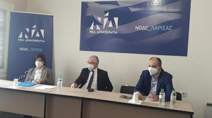 Επίσκεψη Λυκουρέντζου – Καλογήρου στα γραφεία της Ν.Δ. Λάρισας