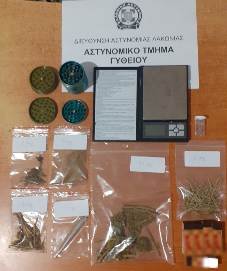 Σύλληψη 36χρονου στο Γύθειο για ναρκωτικά