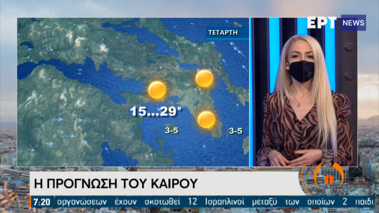 Ο καιρός με την Πάττυ Σπηλιωτοπούλου – Διήμερο με τοπικά έντονες βροχές, καταιγίδες και πτώση θερμοκρασίας (video)