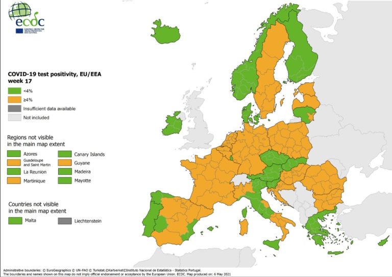 ECDC: «Πράσινη» παραμένει η Ελλάδα στον δείκτη θετικότητας
