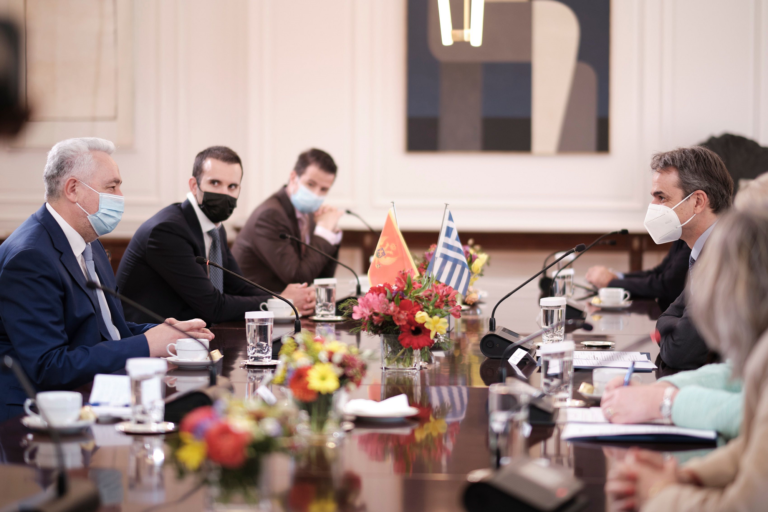 Συνάντηση Κυρ. Μητσοτάκη με τον πρωθυπουργό του Μαυροβουνίου