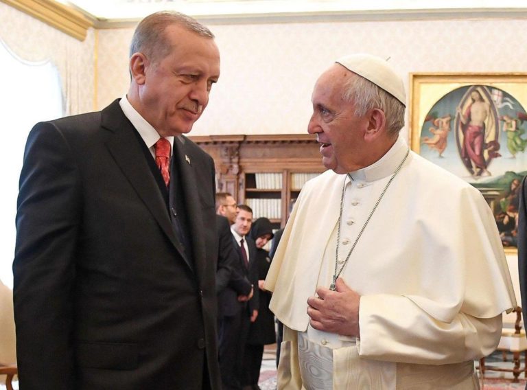 Τηλεφωνική επικοινωνία Ερντογάν με Πάπα Φραγκίσκο για το Παλαιστινιακό