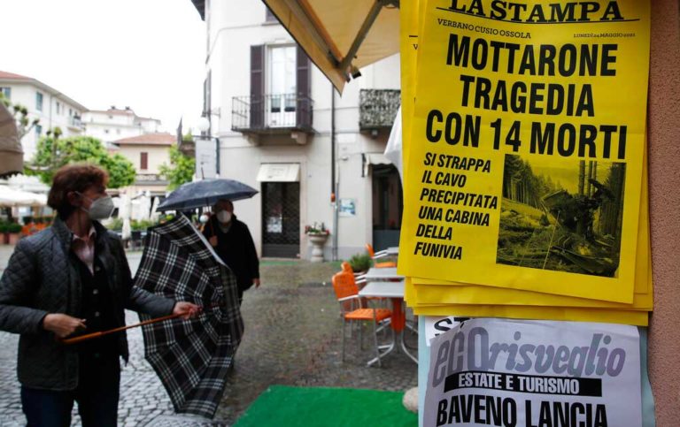 Ιταλία: Παραδοχή των τριών προφυλακισθέντων για το πρόβλημα στο φρένο ασφαλείας του τελεφερίκ