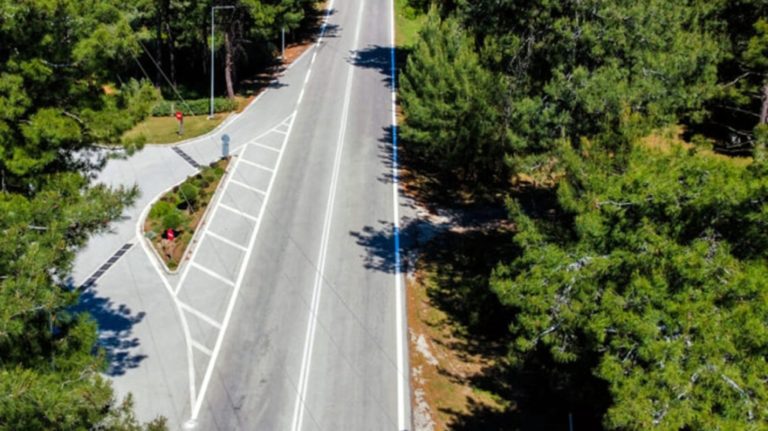 Καβάλα: Εργασίες διαγράμμισης του οδικού δικτύου Θάσου