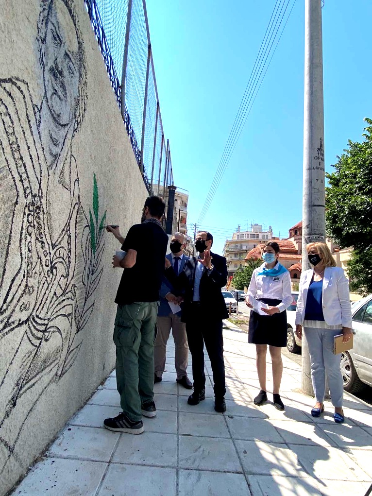 Σέρρες: Οι ήρωες της Ελληνικής Επανάστασης στον τοίχο του 1ου Γυμνασίου Σερρών