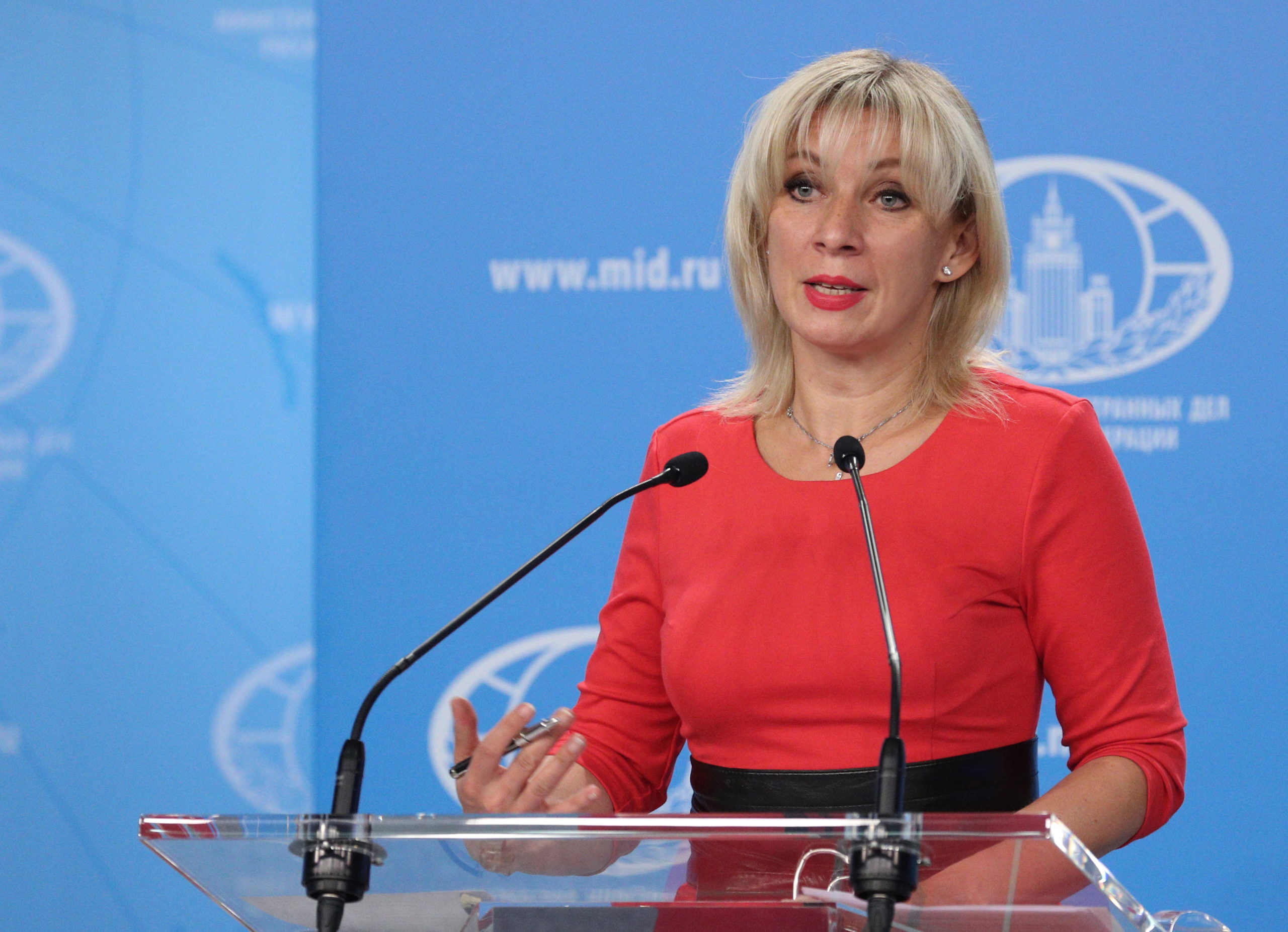 Russia's Foreign Ministry spokeswoman Maria Zakharova attends a briefing in Moscow