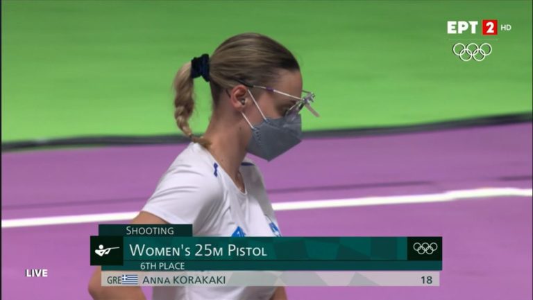 Έκτη η Άννα Κορακάκη στον τελικό της σκοποβολής από τα 25 μέτρα (video)
