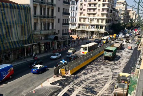 Θεσσαλονίκη: Κλείνει μία λωρίδα στην οδό Εγνατία λόγω εργασιών του μετρό