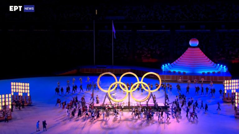 Ολυμπιακοί Αγώνες-Τελετή Έναρξης: Οι Ολυμπιακοί Κύκλοι στο στάδιο των Αγώνων