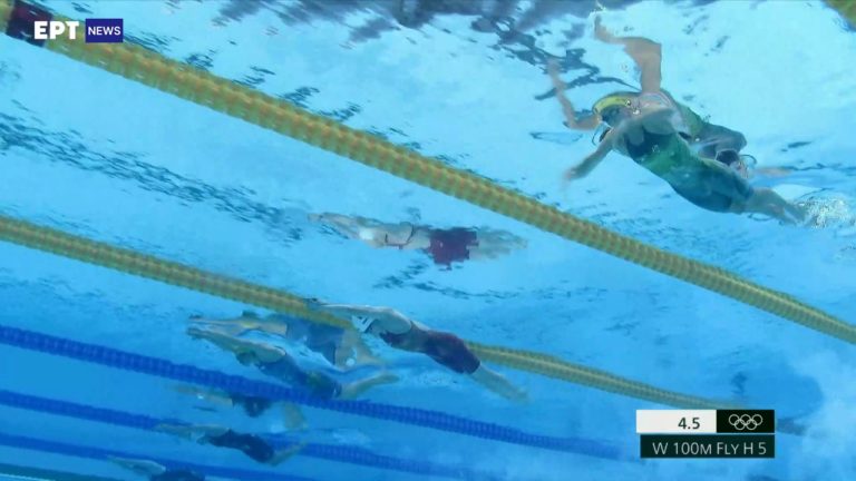 Ολυμπιακοί Αγώνες – Βίντεο: Η κούρσα της Άννα Ντουντουνάκη και η πρόκριση στα ημιτελικά στα 100μ πεταλούδα