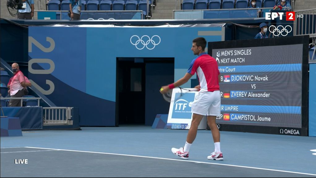Ολυμπιακοί Αγώνες – Δείτε τον ημιτελικό του τένις ανδρών ανάμεσα στον Τζόκοβιτς και τον Ζβέρεφ