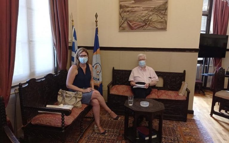 Με τον δήμαρχο Μωυσή Ελισάφ για την επίσκεψη του Αμερικανού πρέσβη στα Ιωάννινα