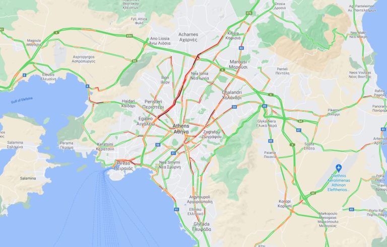 Η κίνηση στους δρόμους της Αθήνας – Πού παρατηρούνται προβλήματα