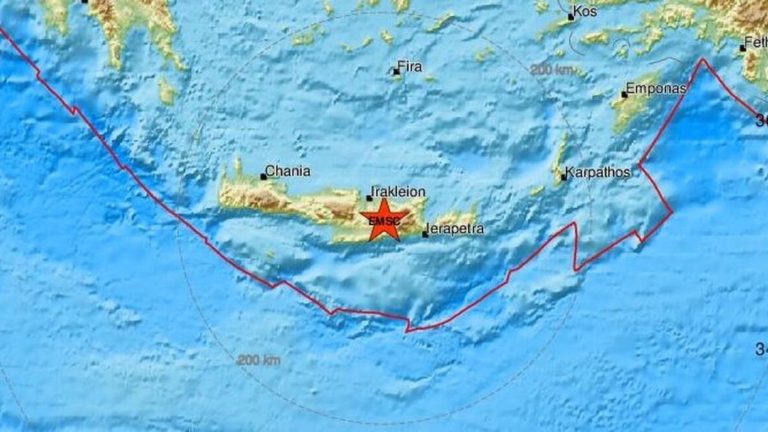 Ισχυρός σεισμός στην Κρήτη μεγέθους 4,1 Ρίχτερ