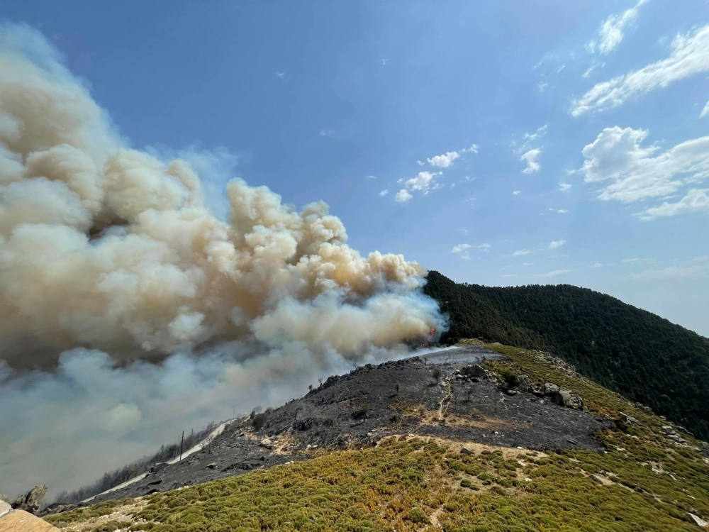 Γρεβενά: Σε ύφεση η πυρκαγιά στο Φελλί – Καίει χαμηλή βλάστηση